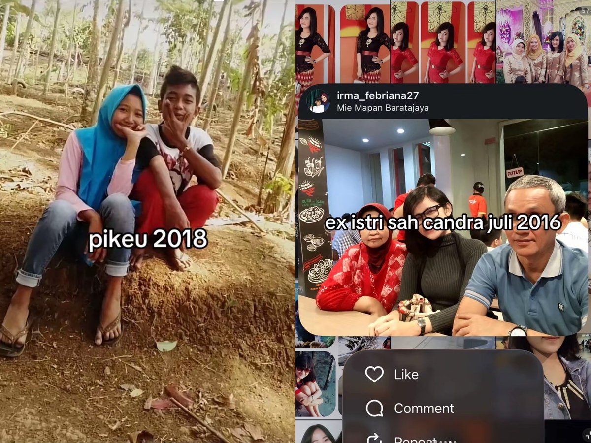 562side's tweet photo. netizen mulai bandingin foto lama pikeu vs foto lama ex istri sah

gila ex istri sah nya CANTIK BANGET WOI???? kok bisa itu lakinya malah belok ke pikeu??? 😭 https://t.co/hAYDlrc3C5