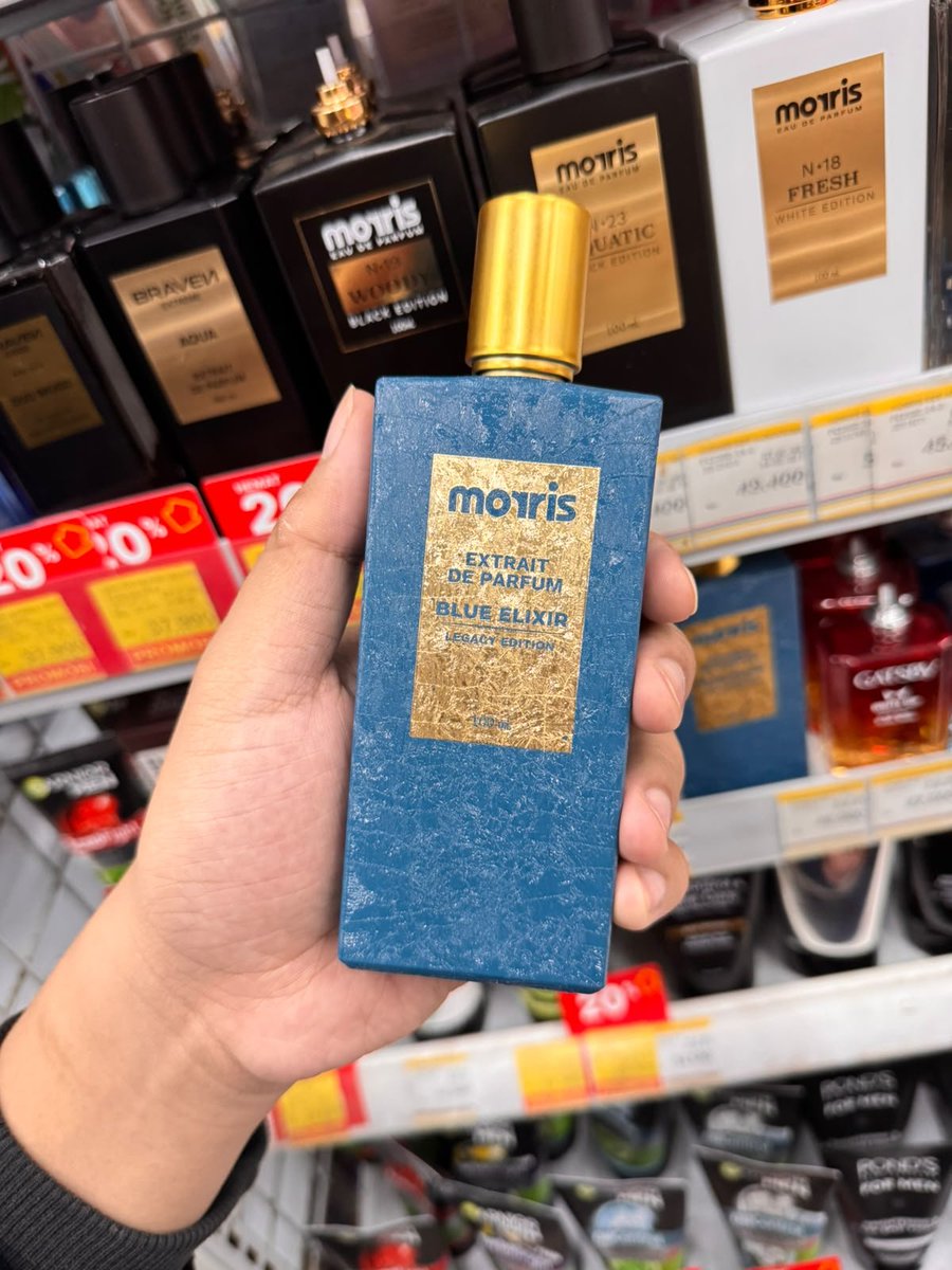 adityajuliannn's tweet photo. gue nemu parfum 50k paling best di Indomaret! Morris Blue Elixir Legacy Edition.

aduh, ini tuh ENAK BANGET!!😭
fresh, fruity, woody, super safe buat daily. (kayak wangi cowo baik2)

ini Extrait de Parfum, jadi wanginya nempel banget. awet di badan, siap buat pelukan 8 jam. https://t.co/4AKMwxGMmq