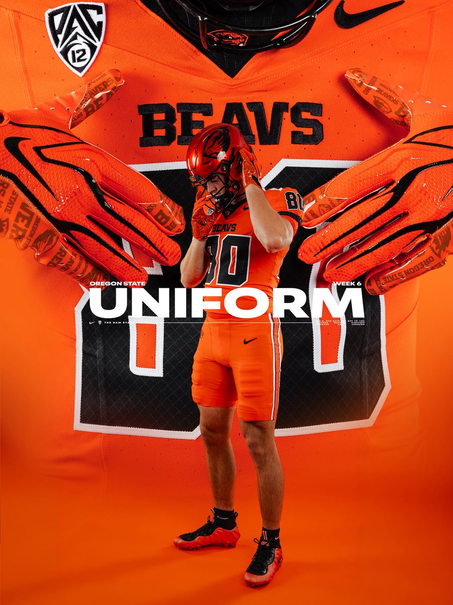 BeaverFootball's tweet photo. Been a min since we rocked these ones 💥 

ORANGE OUT 🟠🟠🟠🟠
—
#TheDamStandard https://t.co/AZbDCOOAap
