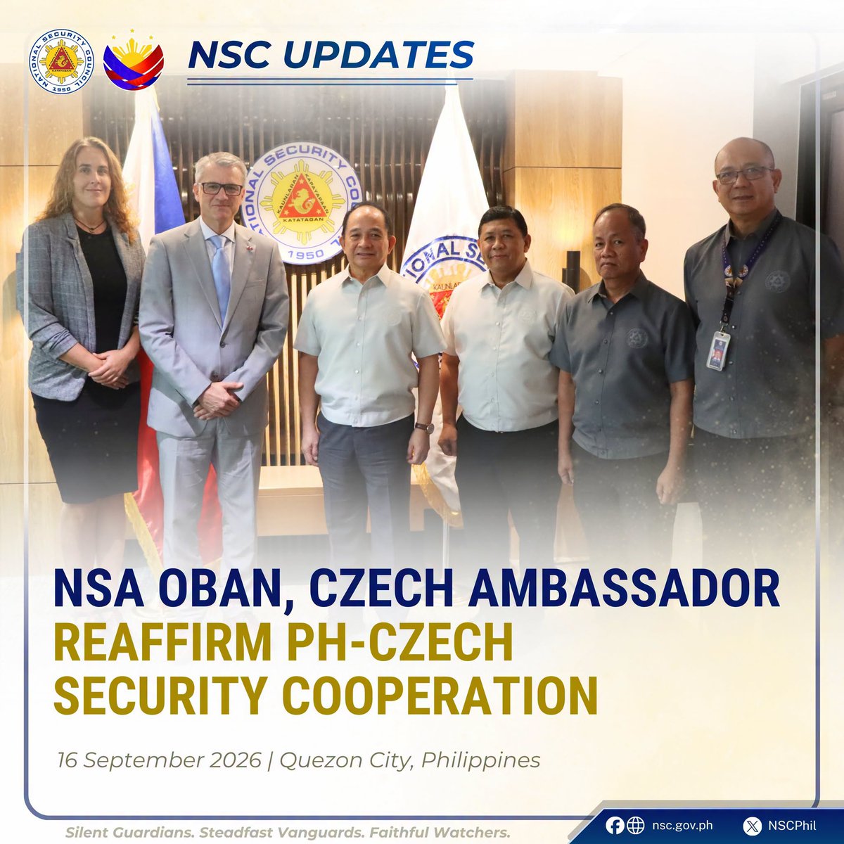 NSCPhil's tweet photo. 𝐍𝐒𝐀 𝐎𝐛𝐚𝐧, 𝐂𝐳𝐞𝐜𝐡 𝐀𝐦𝐛𝐚𝐬𝐬𝐚𝐝𝐨𝐫 𝐫𝐞𝐚𝐟𝐟𝐢𝐫𝐦 𝐏𝐇-𝐂𝐳𝐞𝐜𝐡 𝐬𝐞𝐜𝐮𝐫𝐢𝐭𝐲 𝐜𝐨𝐨𝐩𝐞𝐫𝐚𝐭𝐢𝐨𝐧

READ MORE: https://t.co/jGur7iLq2J

#NSCPhilippines https://t.co/P0u6VY2XBM