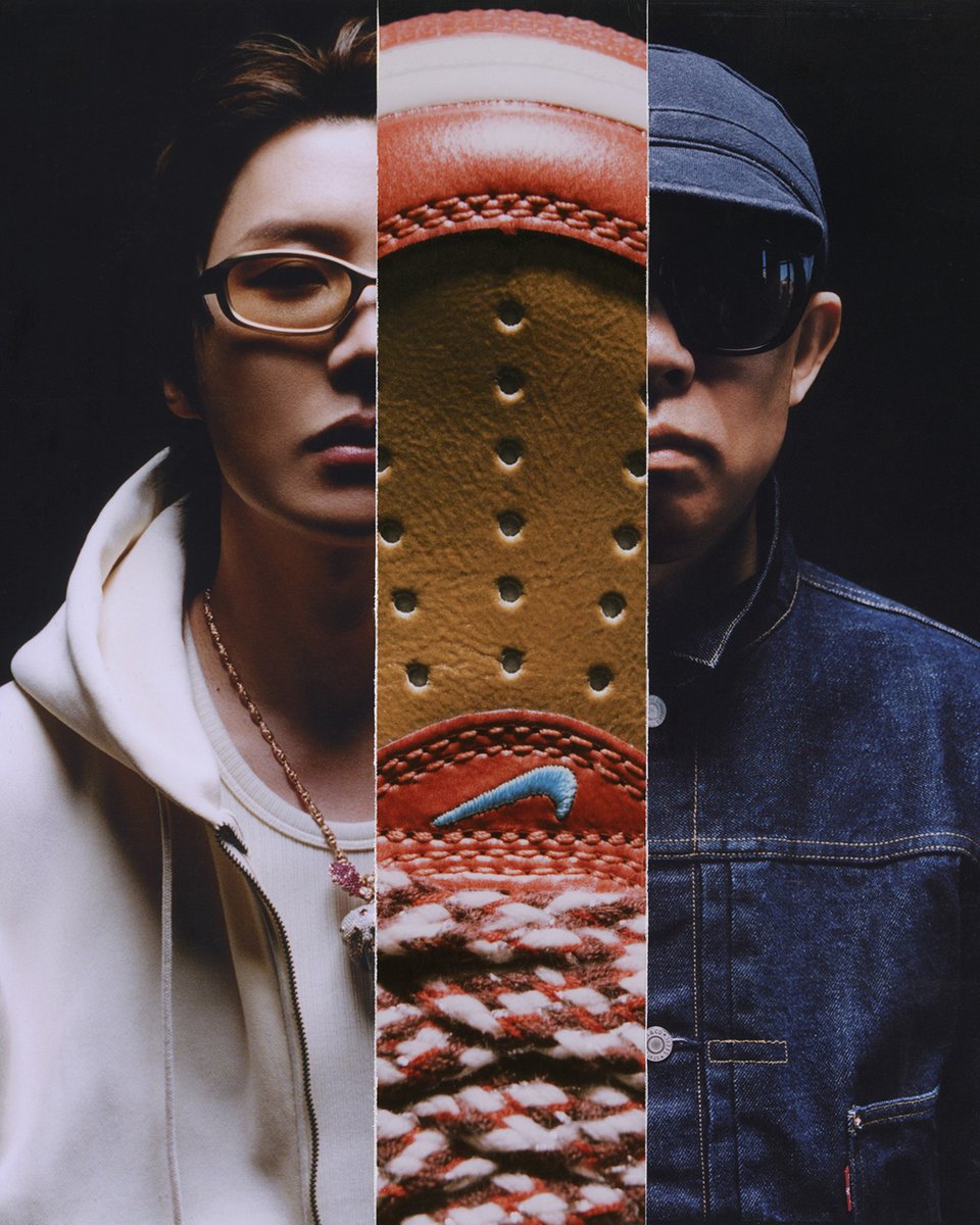HYPEBEAST's tweet photo. NIGO and j-hope have finally revealed what they've been cooking with Nike 🧡 https://t.co/4il1mUlU2c