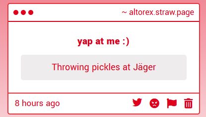 altorexus's tweet photo. 1. i'd throw jäger pickles as a little treat :)
2. eats the tomatoes cause YEAH WHAT ABOUT IT!!!!
-> https://t.co/nYcQYNDfoz https://t.co/BPp38M1Bp2