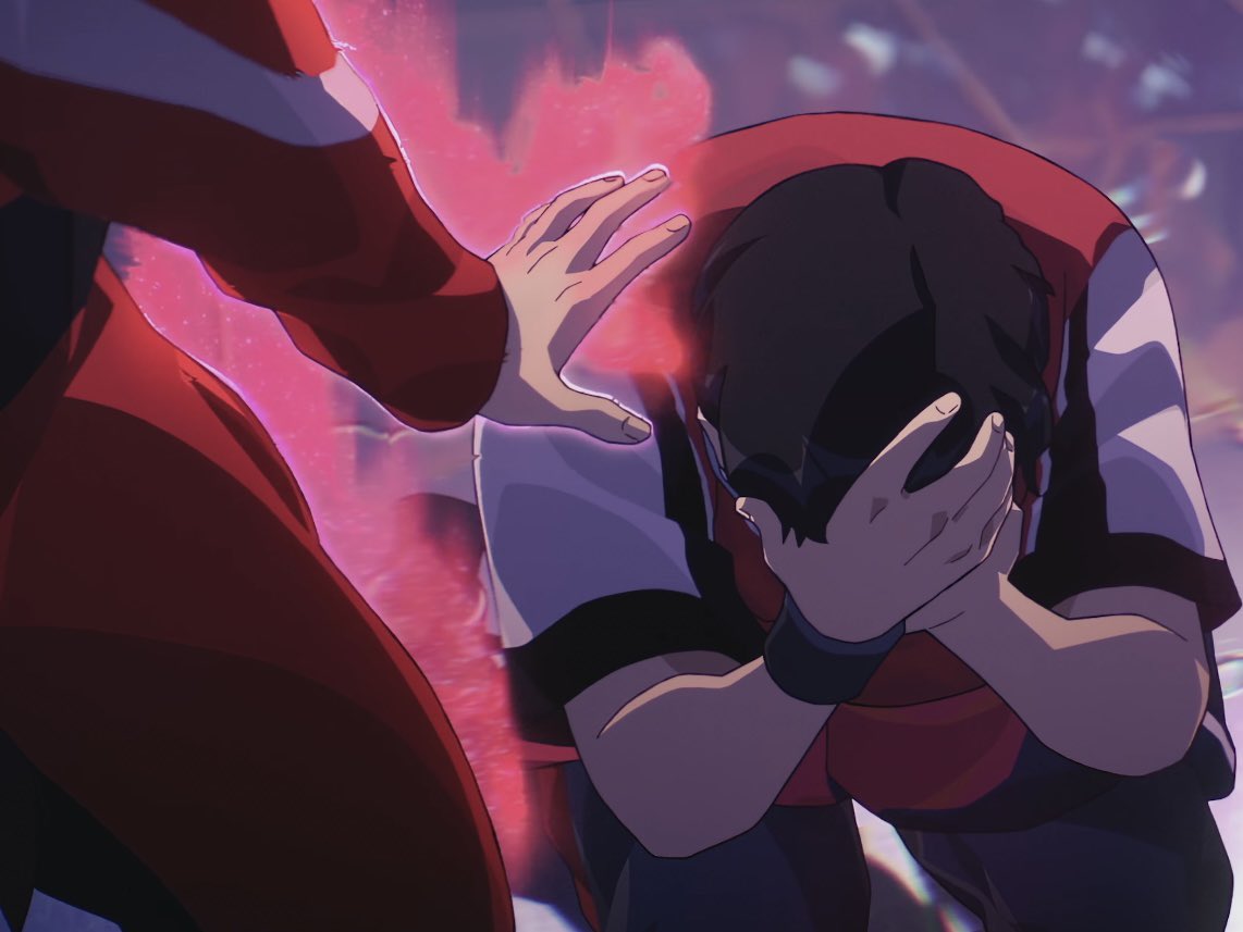 mybotduo's tweet photo. faker taking keria’s pain and anger(red) and transformed it into his resolve(purple)….. I find it so beautiful https://t.co/nvEv6JdhPK