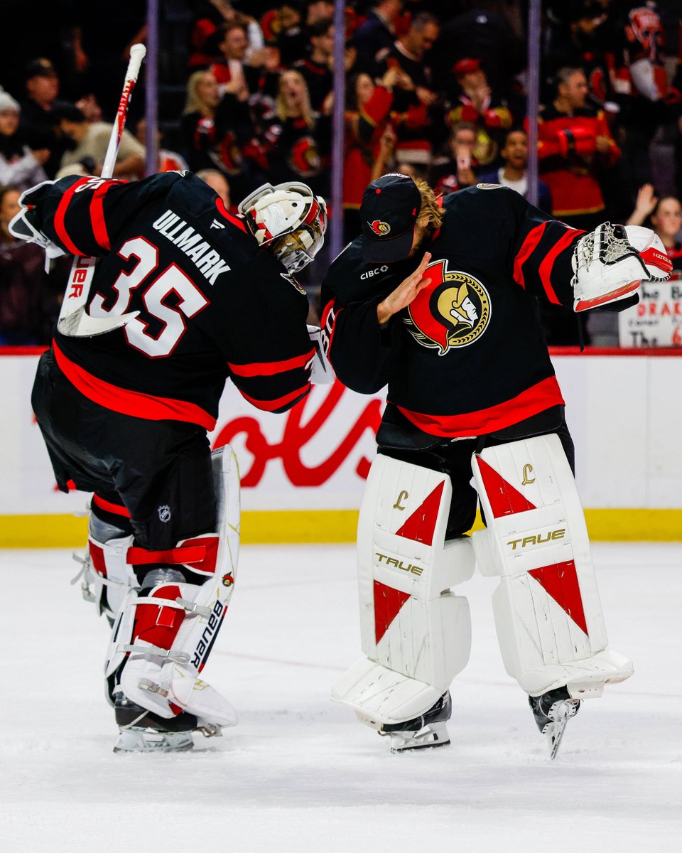 The dab in 2026? Oh heck yeah! 🙂‍↕️

Linus Ullmark and Samuel Ersson bring back an oldie but a goodie for their postgame celebration! 
 [▻](https://video.twimg