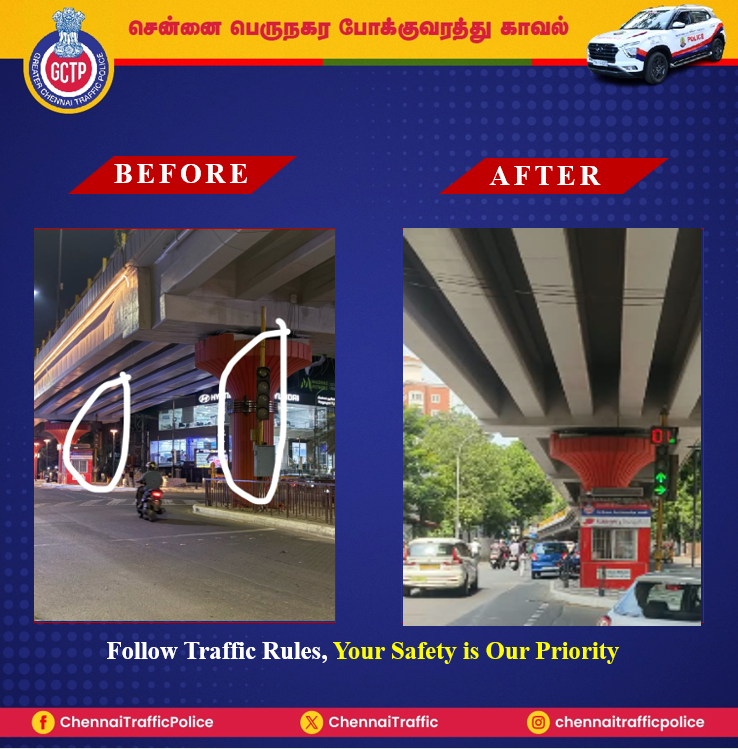 ChennaiTraffic's tweet photo. @joe552048 Your tweet was verified and action taken.
#TrafficViolation #TrafficSignal #helmet #NoHonking #DoNotDrinkAndDrive #NeverOffDuty #InPublicService #YourSafetyOurPriority https://t.co/LgdzNUD02Z