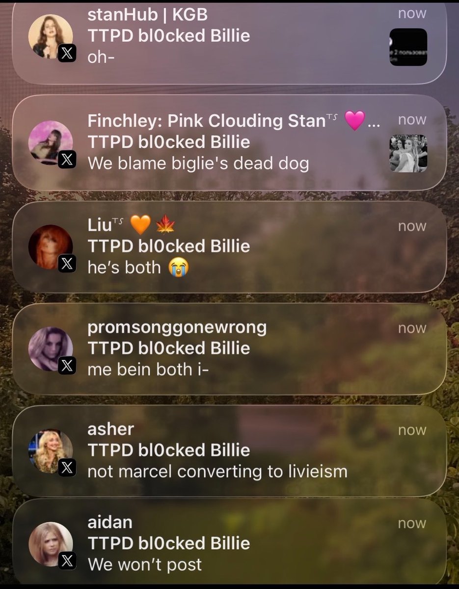 rodrigosdata's tweet photo. 🚨 A Taylor Swift fan group chat called “TTPD bl0cked BIllie” has been exposed for coordinating setups, sharing death threats and making vile comments about female artists, including Olivia Rodrigo, Billie Eilish, Charli XCX, Beyoncé, Lady Gaga and more. 

Several members operate large accounts and engage with their own setup accounts, including @aidan7501 @proudlivie @elcanoooo @lilylovedliv @iluvswiftandmcu and more.
