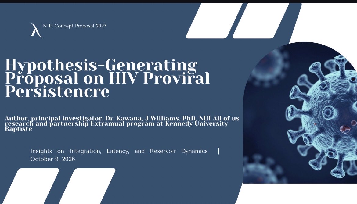 WRK_KARES's tweet photo. It’s official! I’ll be speaking at the NIH Fellowship Presentation Symposium 2027. 🎓
I will be presenting my hypothesis on HIV research, as well as an intellectual property and trademark biomedical framework designed for implementation science and cure development. Can't wait to see everyone there!