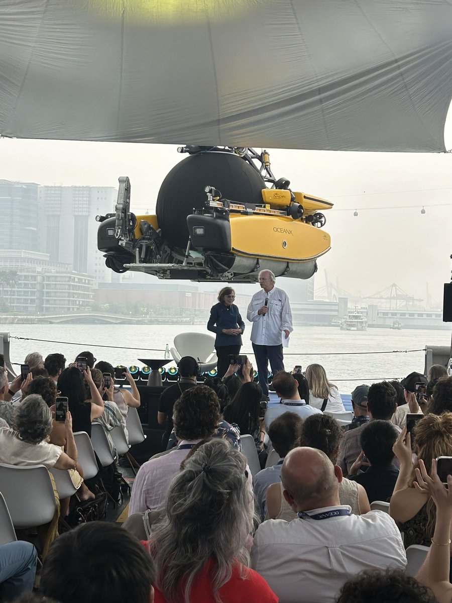 RachelConlan's tweet photo. Inspiring start to the morning aboard OceanXplorer, watching @RayDalio honour the legendary Dr Sylvia Earle with a lifetime achievement award. 

Through @DalioDotOrg and @oceanx , Ray is helping advance ocean exploration, science and conservation. Our oceans cover 70% of the planet, yet so much remains unexplored. So important to protect what we’re only beginning to understand.