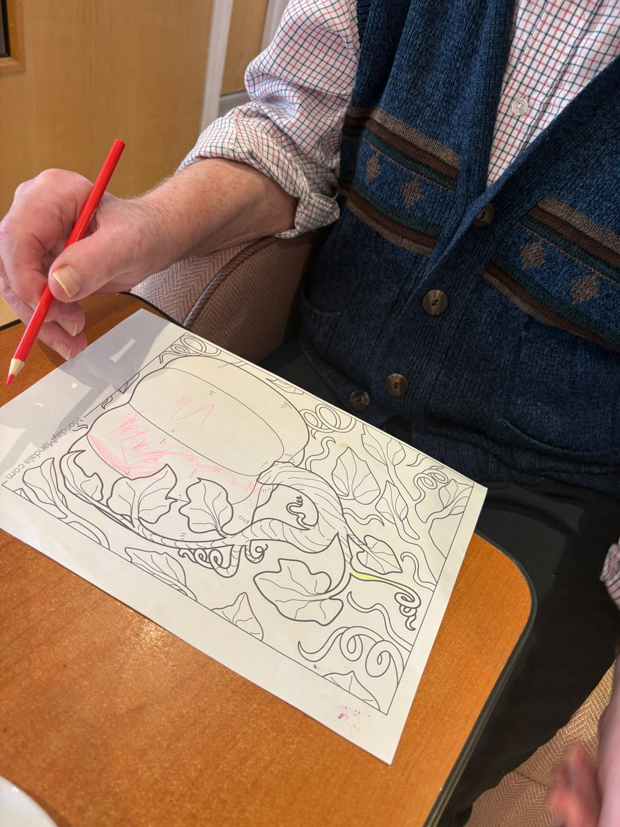 RedmountResHome's tweet photo. The residents have really enjoyed arts and crafts, and are very proud of the work they've created. We had time for a cheeky crossword while the weather has been very autumnal #Autumnal #KeepingCosy #CosyActivities #Wellbeing https://t.co/ARllzYC1aV
