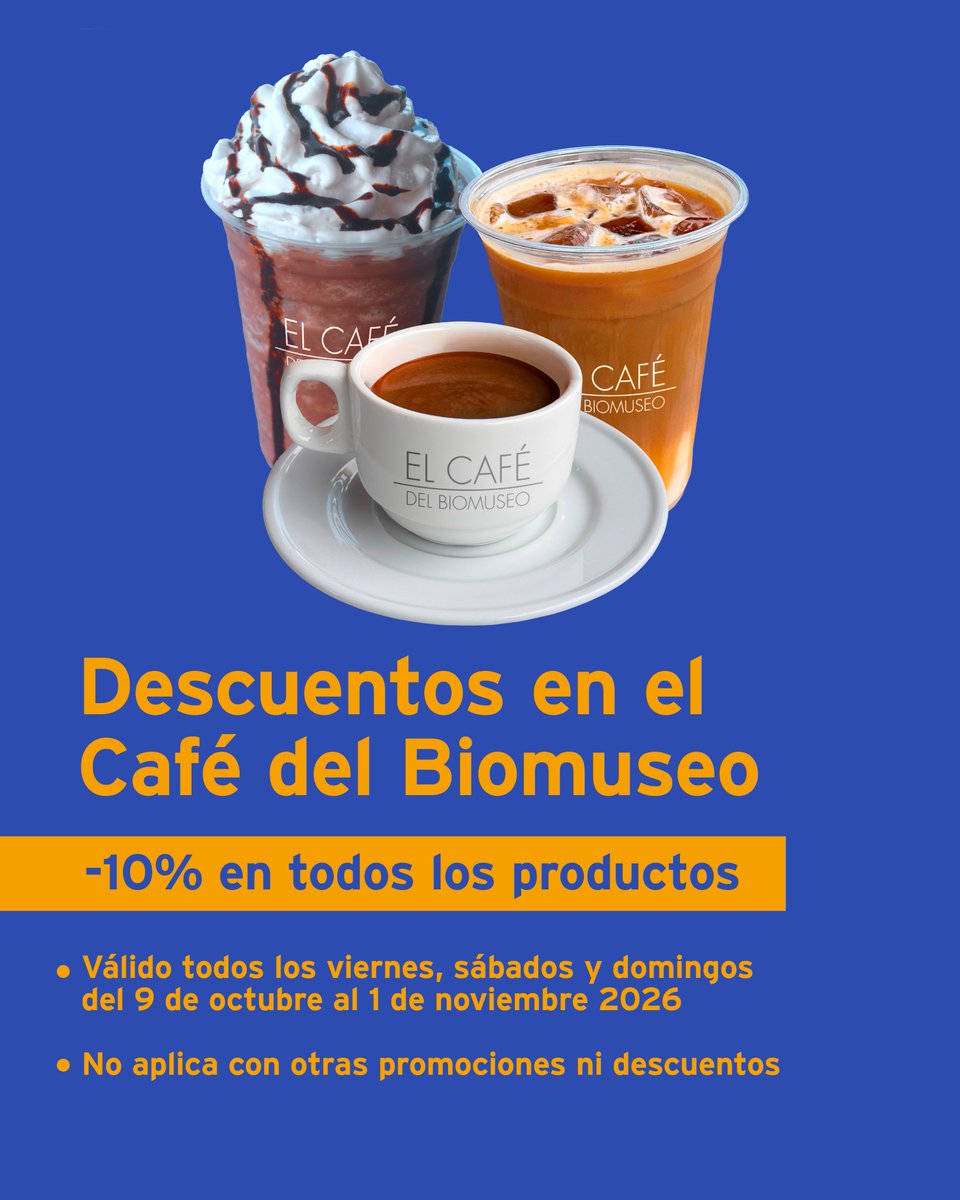 biomuseo's tweet photo. Aprovecha las promociones que tenemos preparadas para ti este mes de octubre 🧡

Estamos abiertos de martes a viernes de 9 AM a 3 PM y los sábados y domingos de 10 AM a 3 PM https://t.co/URuhfm5CUy