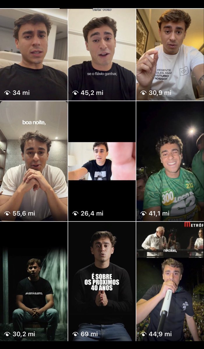 plocsocial's tweet photo. GRAVE!
Compare a audiência dos mesmos vídeos de Nikolas Ferreira no TIKTOK com os vídeos de Nikolas Ferreira no INSTAGRAM.

Tiktok (média): 327 mil

Instagram (média antes da eleição): 9,2 milhões 

Instagram (média na eleição quando a justiça eleitoral limitou alcance): 42 milhões 

Quando o TSE mandou barrar todos os candidatos Nikolas Ferreira foi premiado, por quem? Pela Meta?