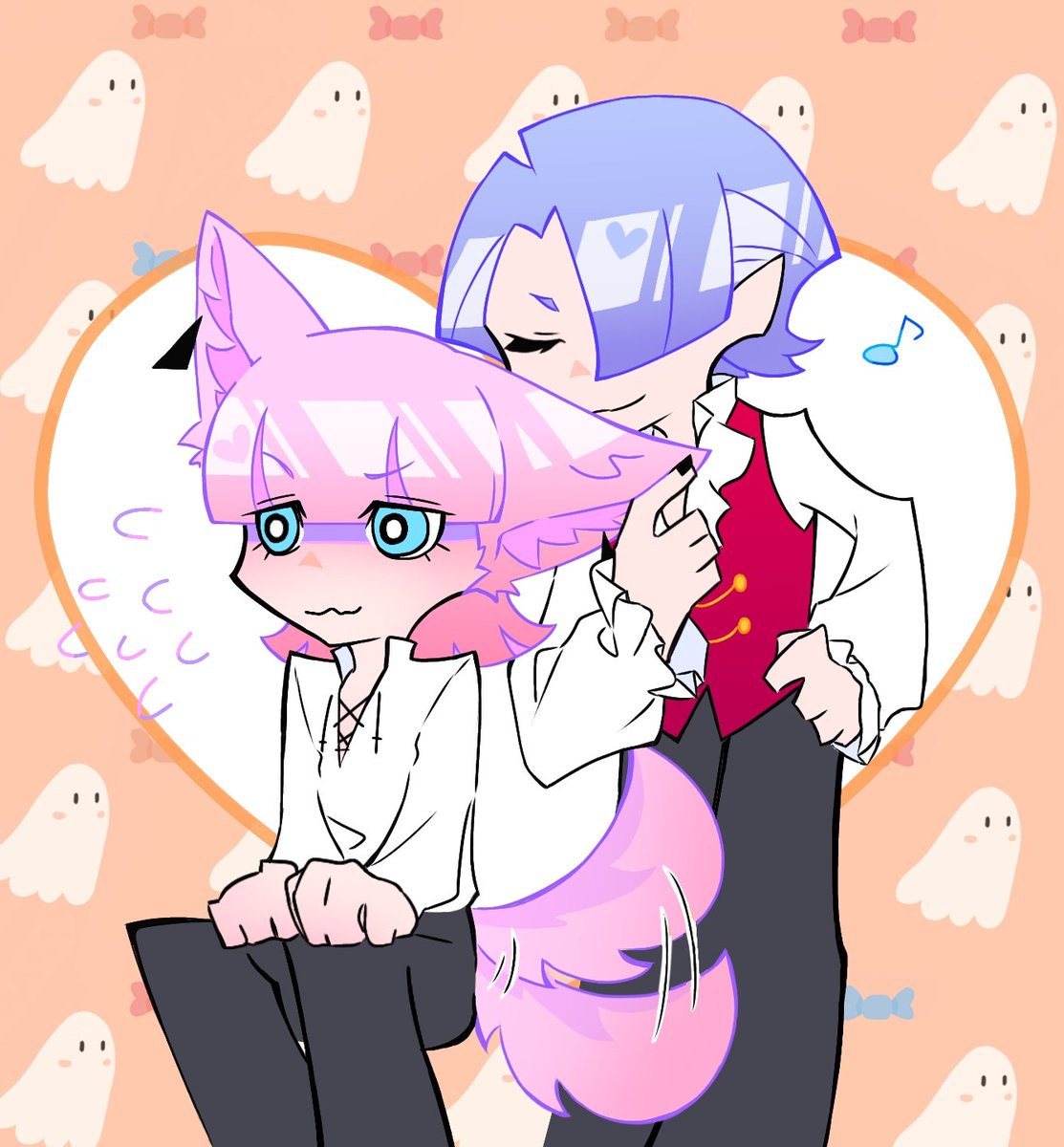 rigir_10's tweet photo. 弟のもふ耳を堪能する兄くん
仮装じゃなくなったハロィン兄弟🎃 https://t.co/pDgFIAEjC3