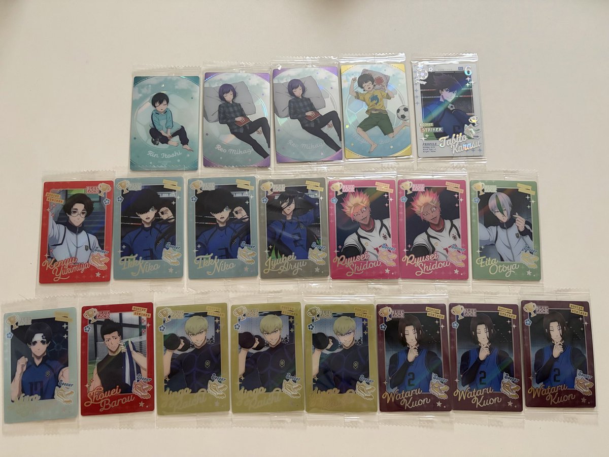 K96ai's tweet photo. ブルーロック ウエハース6交換
譲:画像の通り
求:おひるね冴
エゴイストレア冴

おひるね⇆エゴイストレア冴の交換も物によっては可能です。

郵送or新潟市内手渡し
ID付き画像はお取引きが決まり次第お送りさせていただきます。

検索から大歓迎です。
よろしくお願い���たします🙇‍♂️ https://t.co/DNrqrJ4h18