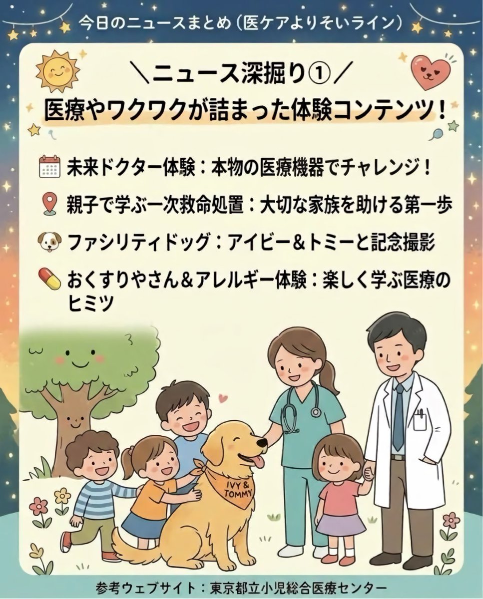 beingraft_mc's tweet photo. 🎈東京こども病院フェス✨
🗓10/24(土)10-15時
📍都立小児総合医療センター
楽しいイベントが盛りだくさん！舞台や体験コーナーなどみんなが楽しめる特別な１日！
⚠️要事前登録
都立小児総合医療センター
https://t.co/6cLDsHkL9h
#イベント #都立小児 #小児総合 #武蔵台学園 #医ケアよりそいライン https://t.co/3TP03r9coJ