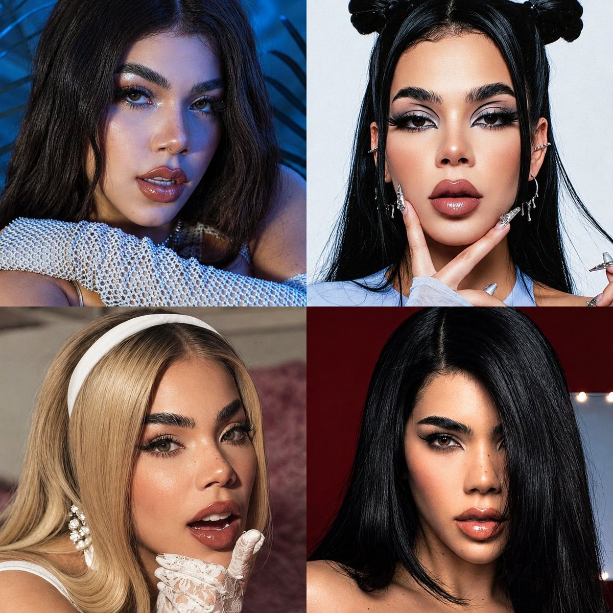 understandvalen's tweet photo. Kenia Os in her different eras. A face card that never declines. https://t.co/SwJwRp8OG7