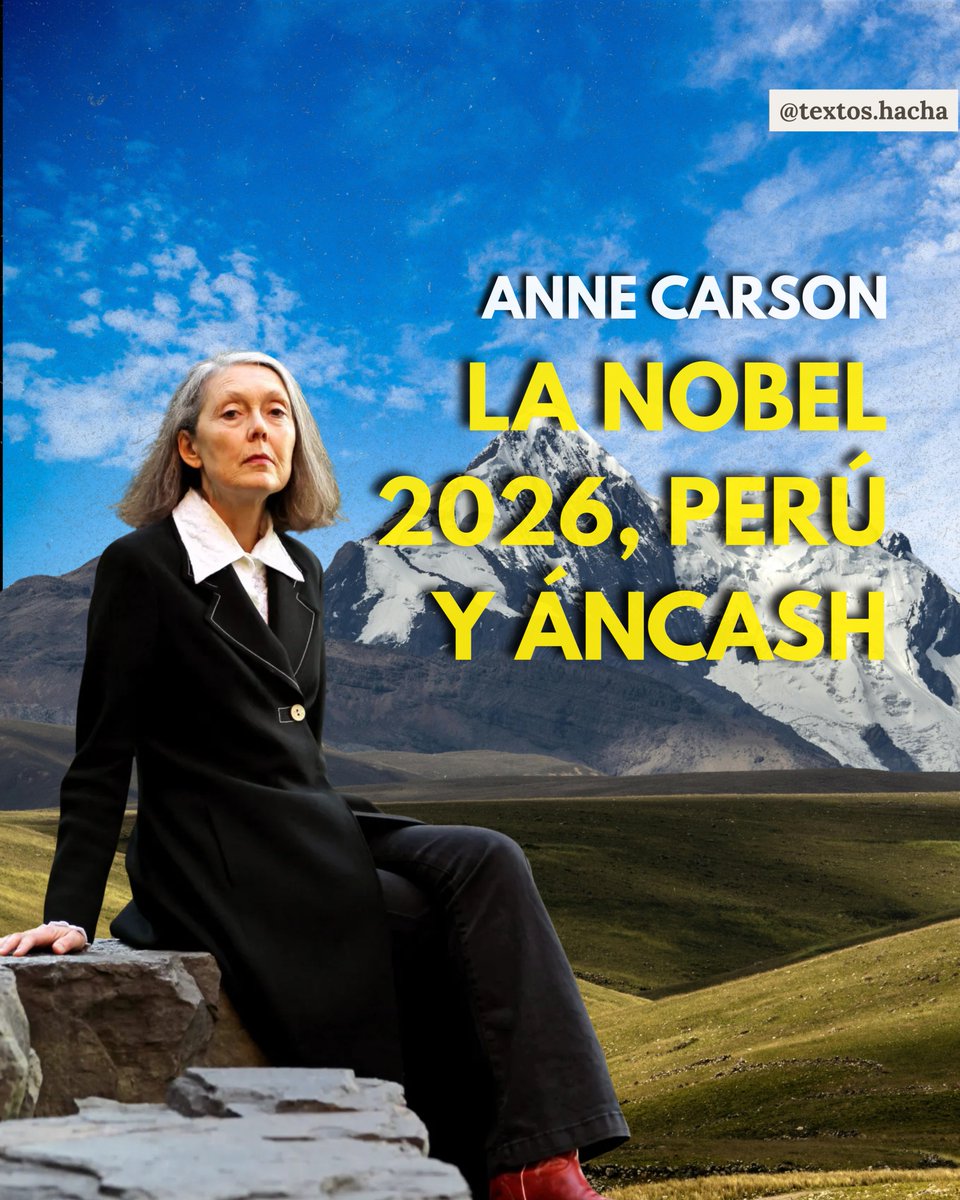 rppc's tweet photo. Y resulta que la Nobel de Literatura, Anne Carson, escribió la novela "Autobiografía de Rojo" con un personaje peruano llamado Áncash, donde las escenas más importantes también pasan en el Perú. Increíble.

Perú es clave.
La info en https://t.co/vajW6sWMKU https://t.co/VwlgfHPSRG
