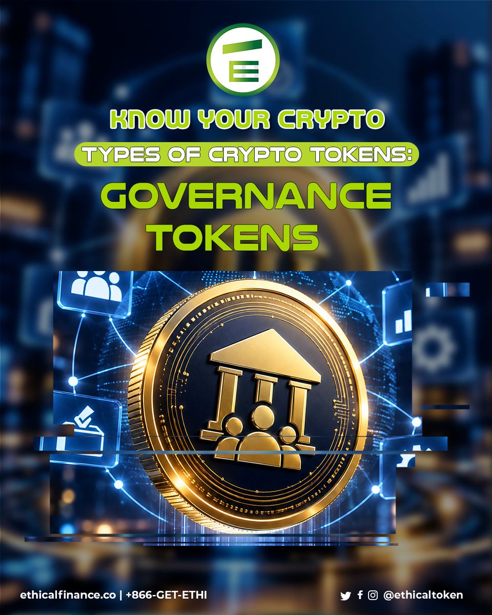 ethical_token's tweet photo. Designed to give the project direction, governance tokens allow holders to dictate and vote on how the project will function. It involves voting for protocol updates, treasury spending, and in ETHi’s case, how homeowners are qualified. https://t.co/BoGhc1Teep