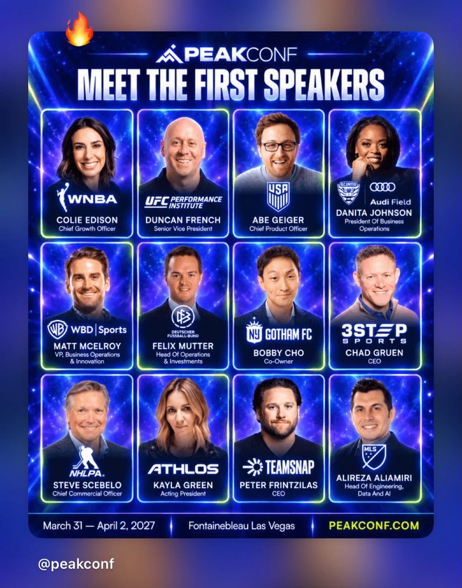 AndrewPetcash's tweet photo. We helped start &amp; fund the @peakconf two years ago and the initial speaker lineup is legit. 

2,000+ attendees expected.

Was hard to get it off the ground but turning into a good biz/investment. https://t.co/57FNyBi4XZ