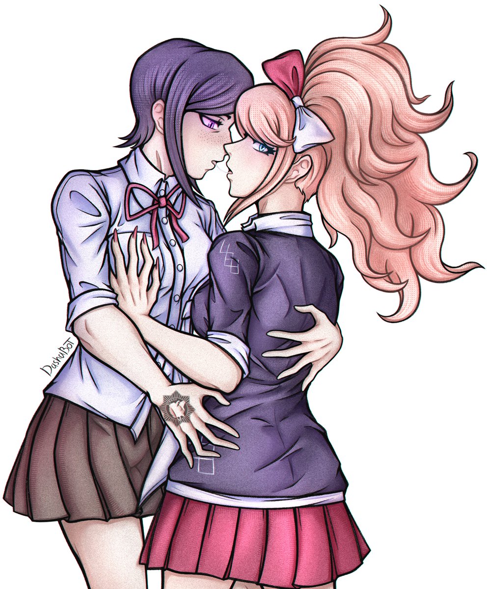 HaterNaekusaba's tweet photo. #danganronpa #junkoenoshima #mukuroikusaba #ダンガンロンパ #江ノ島盾子 #戦刃むくろ #art #draw https://t.co/0Zq6twmGOQ
