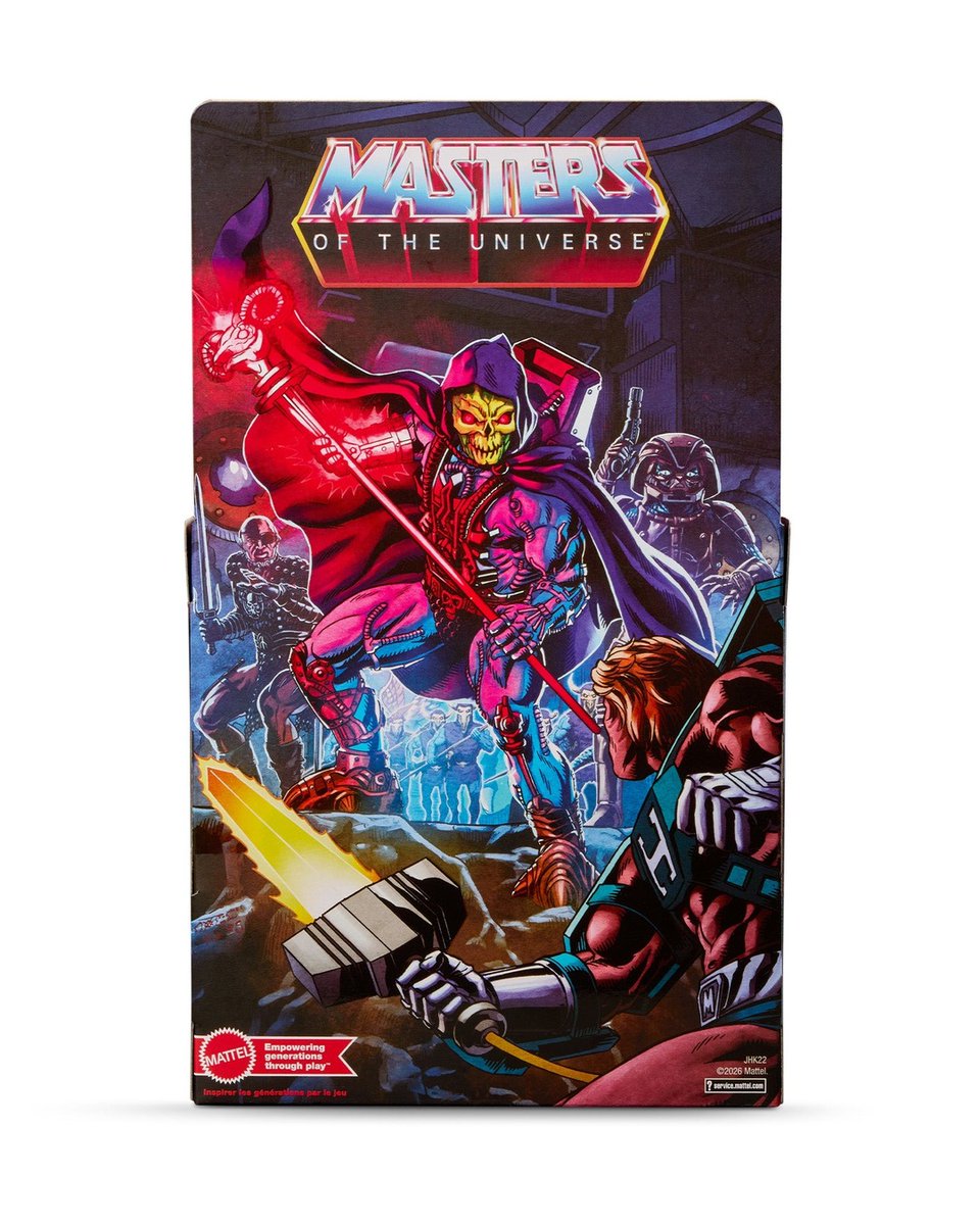 hemanorg's tweet photo. Three figures Mattel has not announced are standing on the back of the Laser Light Skeletor card: Blade, Saurod, and a rank of Skelcons six deep behind them.

https://t.co/DUKievPrrw https://t.co/Wh7UEI7jBc