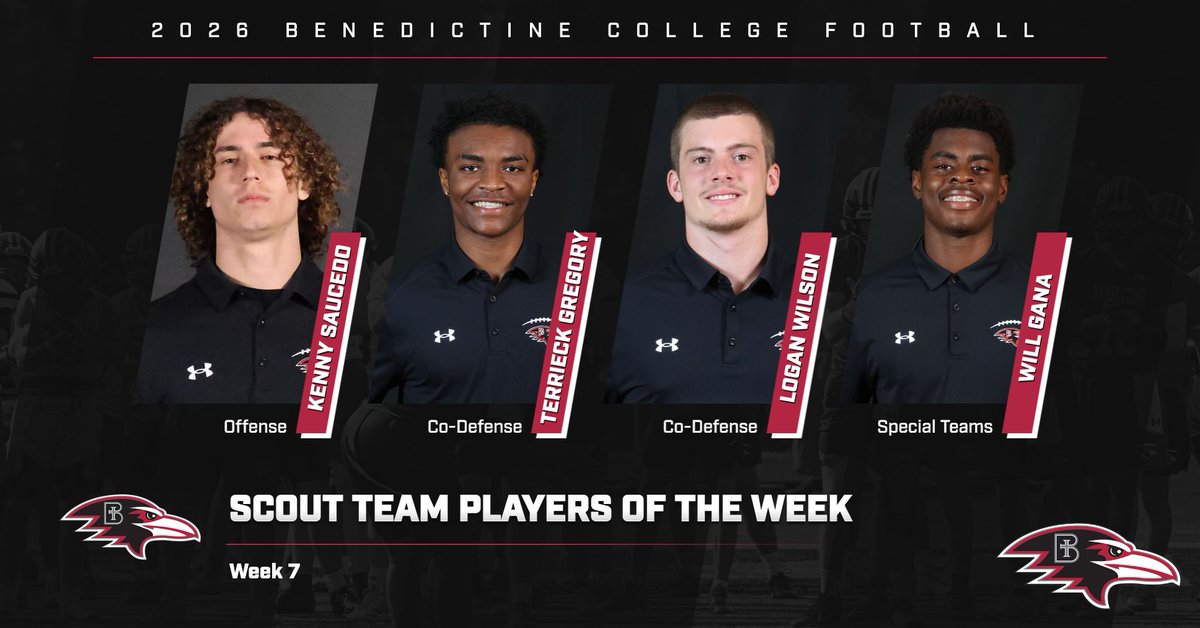 RavenFootballBC's tweet photo. Week 7 Scout Team Players of the Week!      

#UnleashGreatness https://t.co/dEPBneDoa9