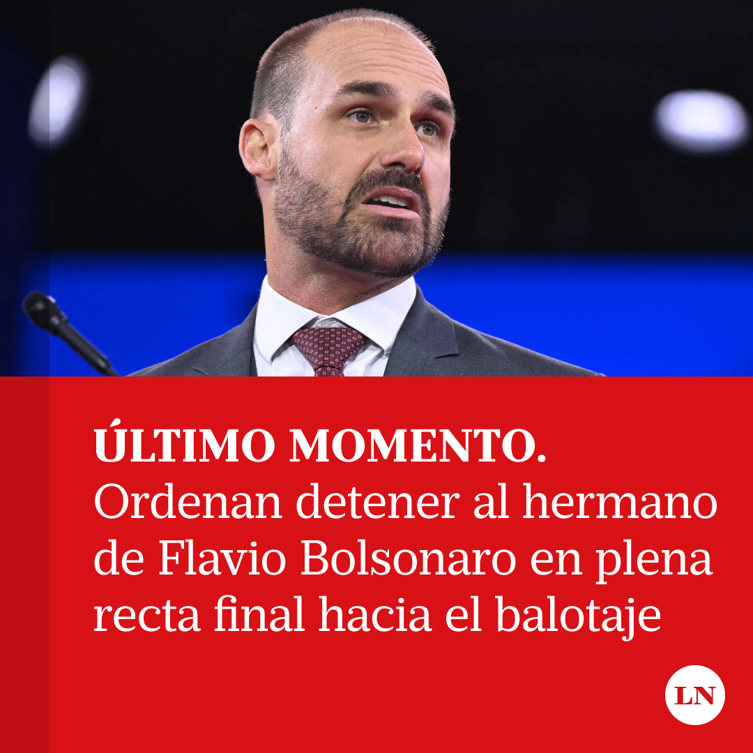 LANACION's tweet photo. Ordenan detener al hermano de Flavio Bolsonaro en plena recta final hacia el balotaje https://t.co/2LLFn7oFQX https://t.co/mqj4X51jxi