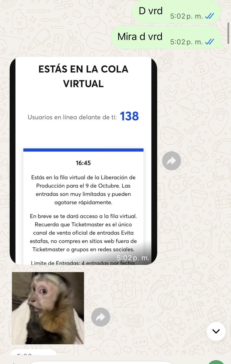 usuarie2003's tweet photo. Mi amigo era este numero y aun así no consiguió entradas😭😭😭 https://t.co/0AD7Yk39zq