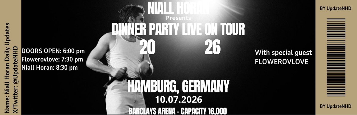 UpdateNHD's tweet photo. @connr0 @NiallOfficial Hamburg, Germany 
10.07.2026

📸: @connr0 

#DPLOTHamburg #DinnerPartyLiveOnTour #DinnerPartyLiveOnTourHamburg https://t.co/rjVxcXTiSh