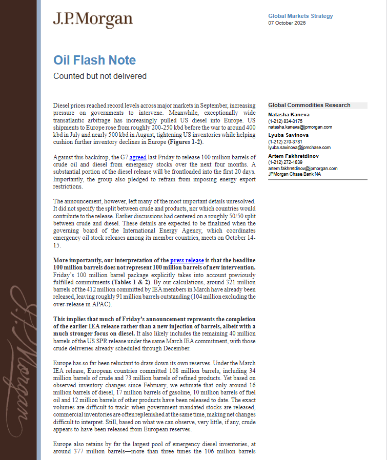 CRUDEOIL231's tweet photo. JPM on oil

#oott #iran https://t.co/pbi2OzTEwR