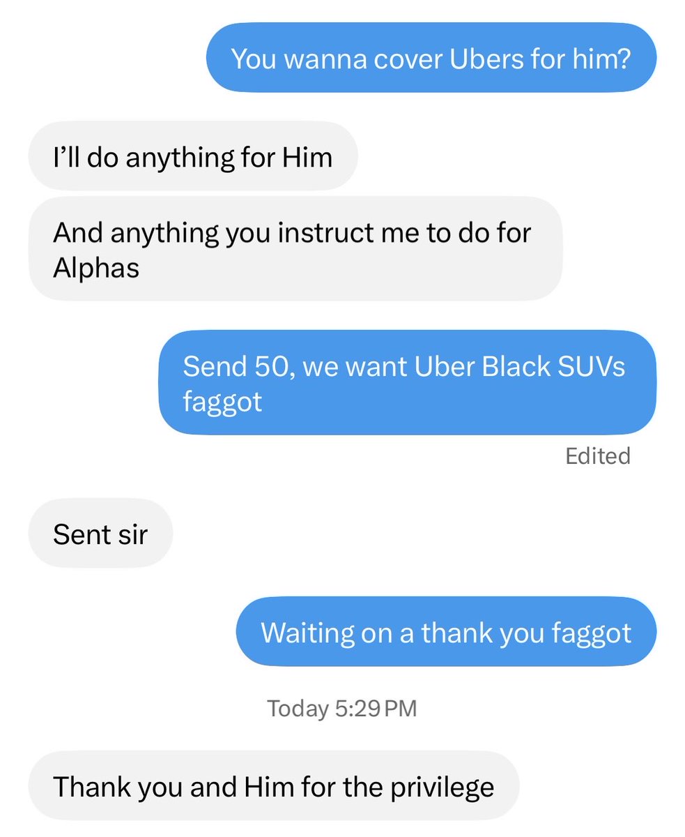 unethicalfinsub's tweet photo. Message a hot alpha on grindr asking if I could suck him off.

Offered to pay for his Ubers to come over.

Another beta fg sent me the cash for the Uber Black SUVs for the Dom.

Beta will strain in his cash while I get to swallow this Doms load. https://t.co/5z1fVOdTuf