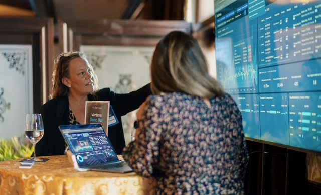 Vortexa's tweet photo. Live from Innovation Series Houston! 📍

Guests are checking in, getting hands-on demos, and sipping The Dirty Barrel and The Clean Tank. Come find us at Vic &amp; Anthony's, happening now till 7PM CT. 

#InnovationSeries #Vortexa #Houston https://t.co/r4jQGbtBfn