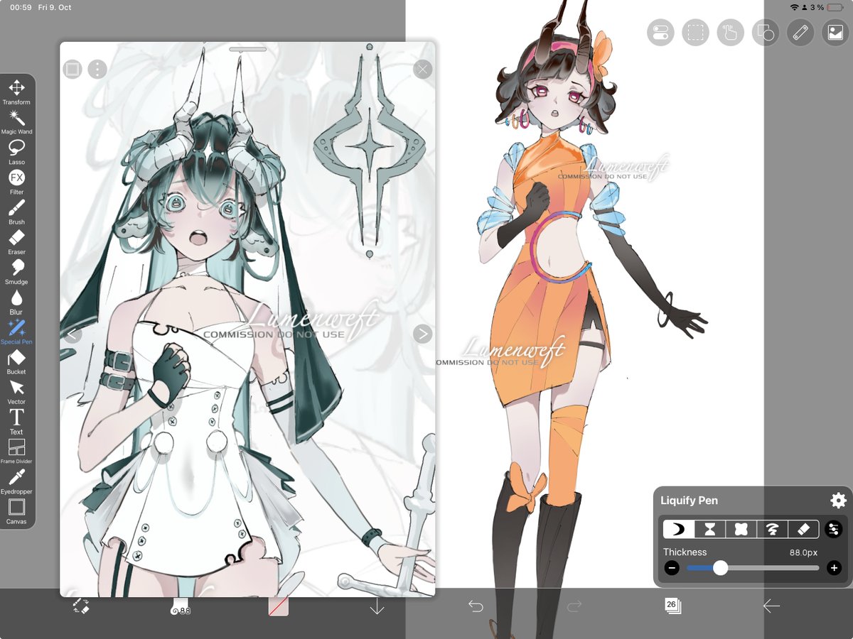 Lumenweft's tweet photo. Stream was super fun yesterday! Next stream on Sunday (unless the party on Saturday doesn't take too long^^) #art #artstream #stream https://t.co/F7xz3Wl5aZ