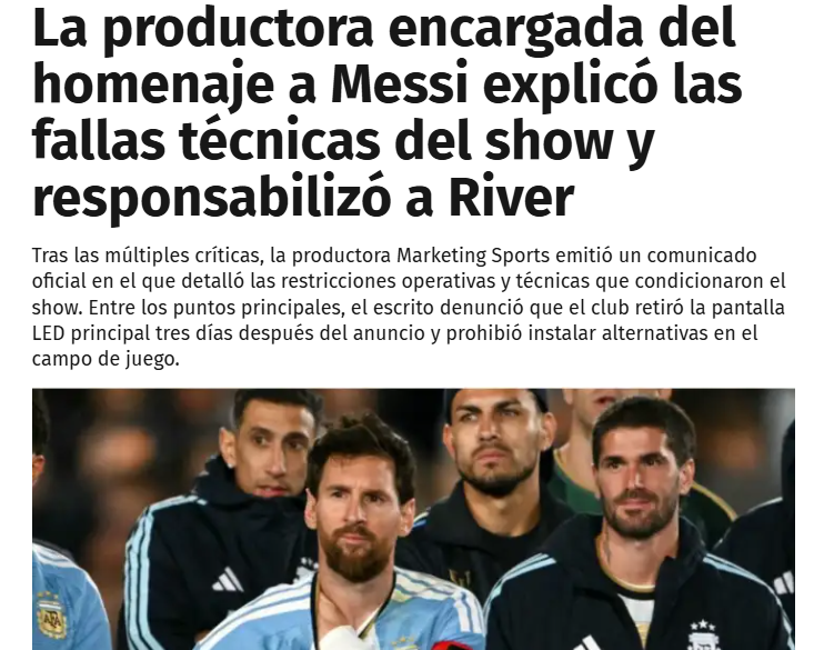 El_Facilitador_'s tweet photo. Esto es un escándalo.
Di Carlo y su dirigencia sabotearon el homenaje a Messi: No dejaron poner pantalla, no dejaron poner escenario y al final prendieron las luces para cagar la fiesta. Lo explicó la empresa contratada para el evento. 

https://t.co/HXcv8Ora5m https://t.co/sj35HxGV2q