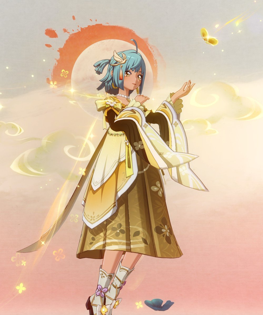 pixekina's tweet photo. Wondertober Week 1 - Moonlight

Creamy hues of golden moonlight drift in and out of the Moon priestess silken robes. The last lines of daylight merge with horizon as the promise of a cool dreamlit autumn evening is soon to be.

#Wondertober #GenshinImpactㅤ #MiliastraWonderland https://t.co/HzIzUyN5Zs