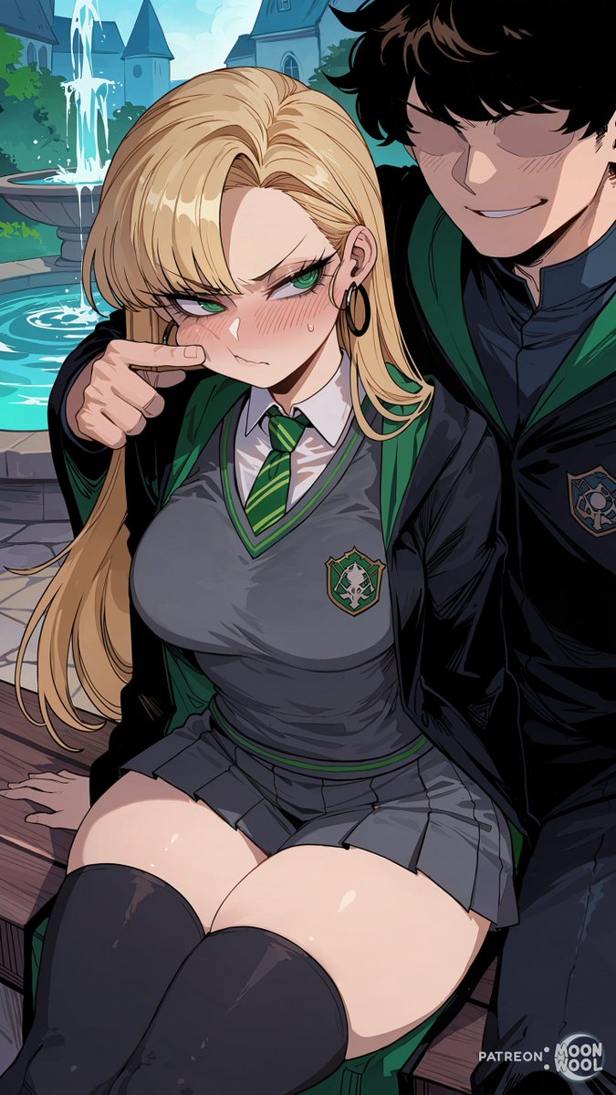 MoonwoolLight's tweet photo. Draco "Malfoid" (Genderswap) | Sfw 🐍💚 https://t.co/LrUE4NolmG