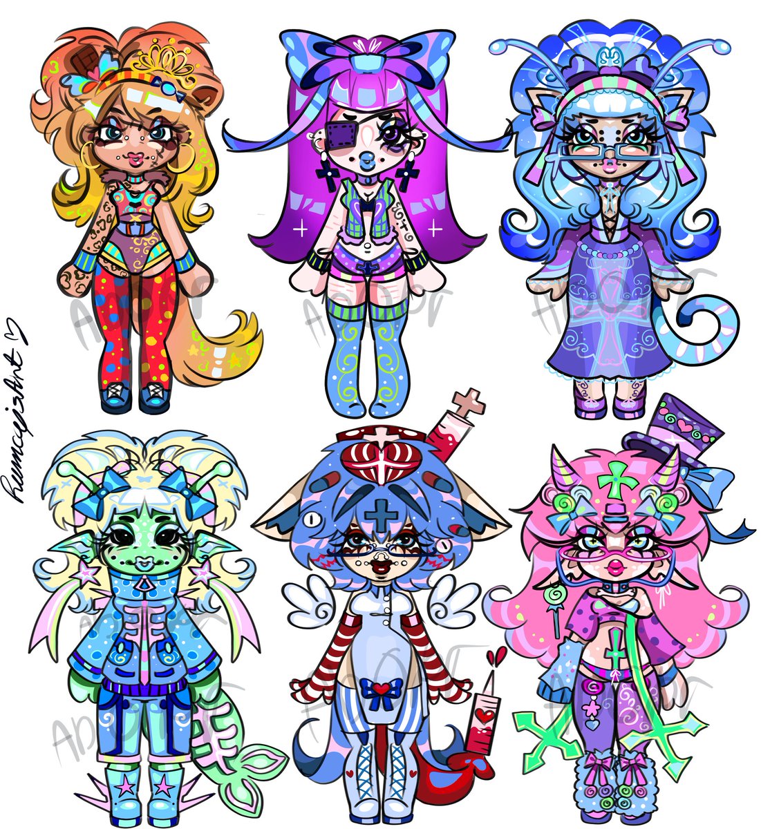 artrumcajs's tweet photo. NEW ADOPTABLE BATCH!🩷💫
Thank yall for every support!
BUY HERE 
18$ EACH
#Adoptoc #adoptable #adoptables #adoptbatch #toyhouse #oc 
https://t.co/N6AdejxhWb https://t.co/5Phgm0oSfY