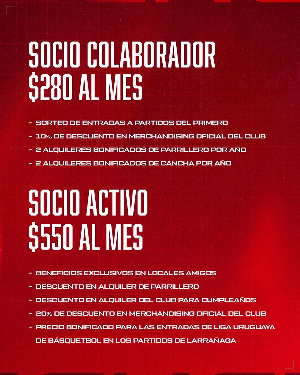 LarranagaCS's tweet photo. ¡Se viene la LUB y tenés que ser parte! 🪪

Hacete socio, disfrutá de los beneficios y acompañanos durante la temporada 🇦🇹

Si elegís el débito automático como forma de pago, tenés el primer mes de cuota gratis 🆓 https://t.co/VFedjsIVs2
