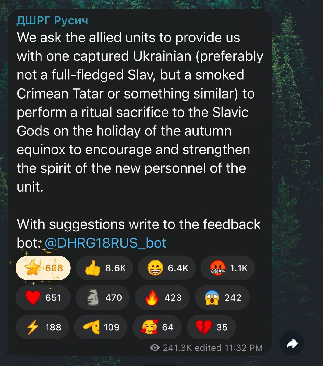 lulugontijo's tweet photo. @scotthortonshow Rusich asking for allied units to provied a Ukrainian POW to perform a ritual sacrifice to the "old gods"... https://t.co/atNI7ZCNej