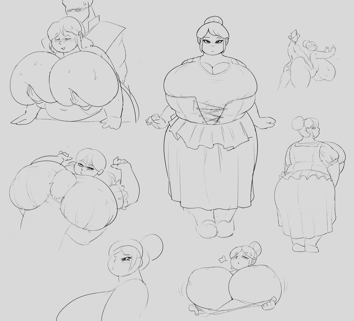 Fimifff's tweet photo. Wetnurse sketches https://t.co/DJz3BsSb7w