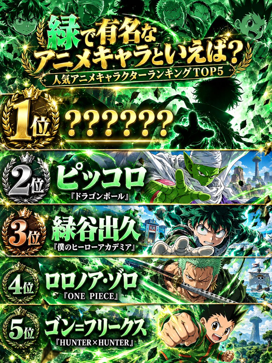 humei_666's tweet photo. 緑色のキャラといえば？ https://t.co/2FVJFqmaRD