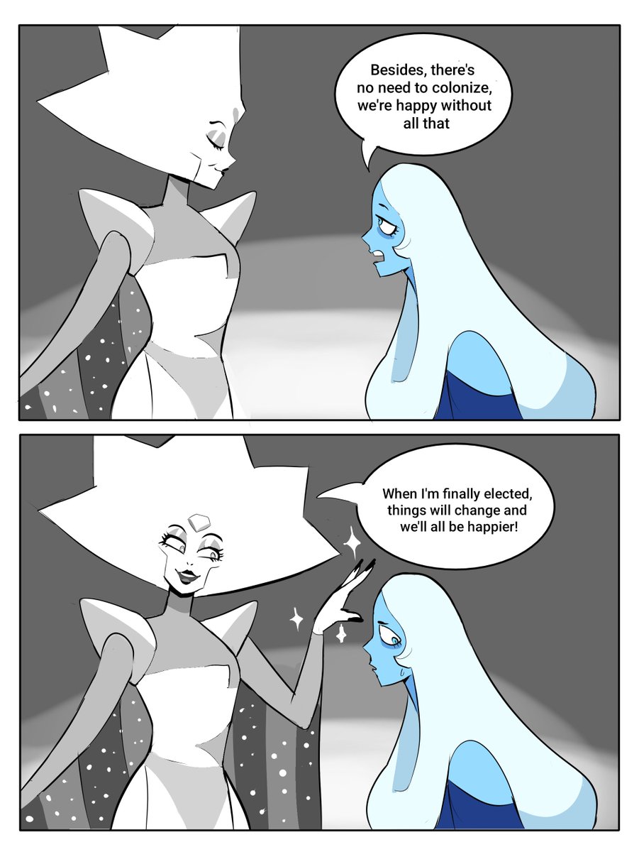 Darooart's tweet photo. Not many gems vote for White Diamond because it's scary XD #stevenuniverse #bluediamond #whitediamond https://t.co/Pca08YcmH5