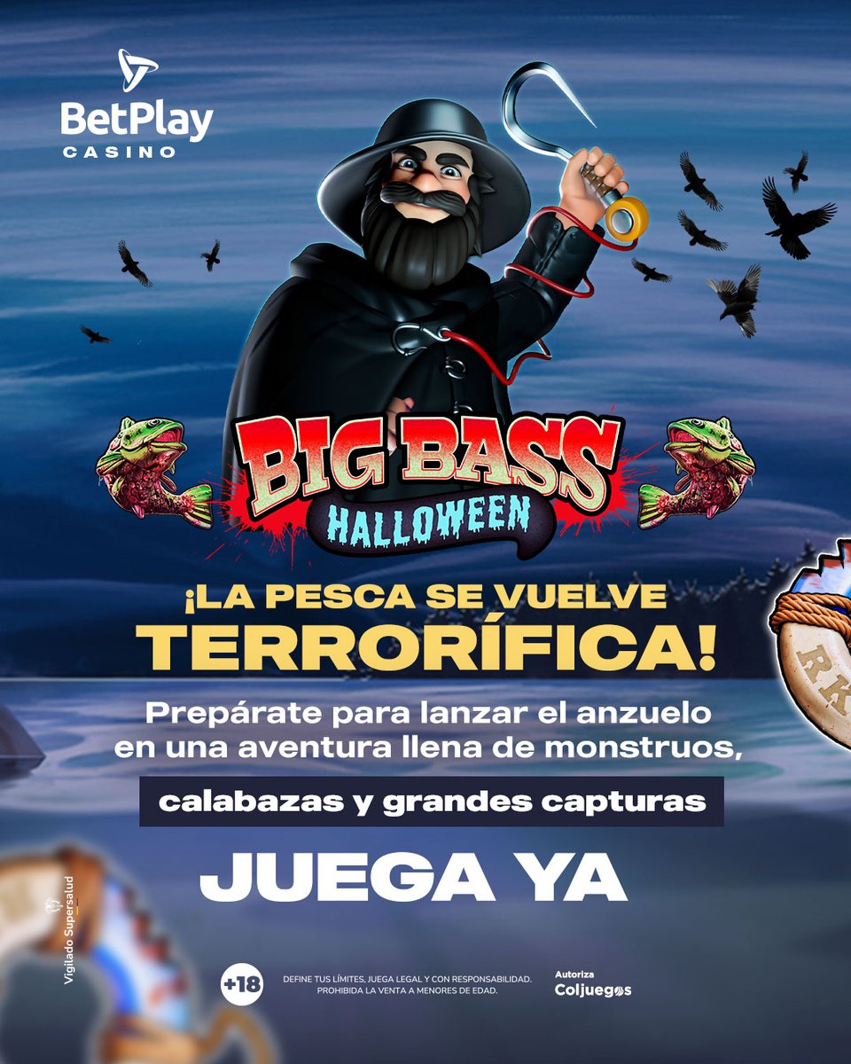 BetPlayCO's tweet photo. 🎣👻 ¡Hasta los peces tienen su lado más tenebroso! Atrévete a descubrir las sorpresas de Big Bass Halloween y disfruta una pesca diferente en el Casino Online de BetPlay. 🎰🔥
#BetPlay #CasinoOnline https://t.co/nc2UOJwHzQ