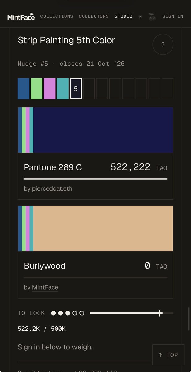 mintfacestudio's tweet photo. 522,222 TAO 🧧 
Color Consensus 3/5 https://t.co/xY6aIKN2eL