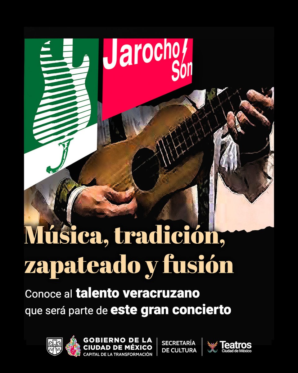 TeatrosCDMX's tweet photo. Veracruz llega a la Ciudad de México con todo el ritmo del son.
Son Ellas y Son de Madera celebran en una noche llena de encuentros y fusiones. ✨
JAROCHO SON: Son Mujeres Son Madera
📍 Teatro de la Ciudad Esperanza Iris
📆  22 de oct
⏰ 20 h
🎟️ https://t.co/JoayRGn9ry https://t.co/R9KeqlHEy6