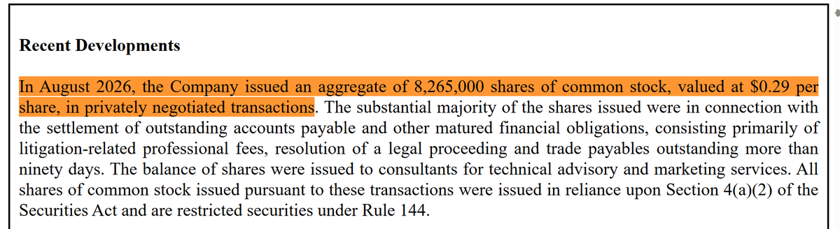 MicrocapEngine's tweet photo. $OLB -> 21x float rotation, $236M traded.

Oct 6: ATM paused; buyback authorized for up to 1M shares.

Sep S-1: 8.265M shares issued in August, mostly for liabilities—all Rule 144 restricted.

Issued ≠ free float. Authorized ≠ repurchased.

What matters more for supply? https://t.co/5xcIZBfgoU
