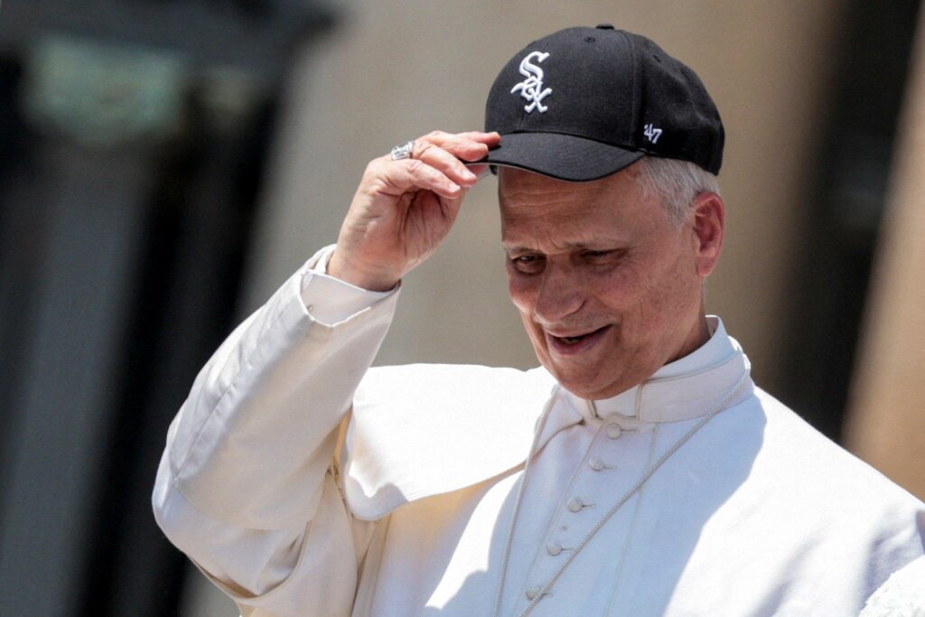 NickCaminoWKYC's tweet photo. From the Catholic Diocese of Cleveland:

"While we respect the Holy Father's love for his hometown team, we are sending our prayers to our friends at the corner of Carnegie and Ontario as the Cleveland Guardians are in Chicago to take on the White Sox for game 4 of the ALDS." https://t.co/SReVPZ7UiB