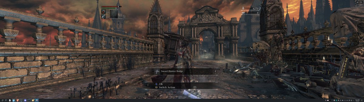 OrdinaryGamers's tweet photo. Bloodborne works superultrawide, community online servers and at a locked 60fps. 

Mix of emulation and a pc port. Video on this probably but think of the money Sony left at the table without ever giving us an official Bloodborne port for PC. https://t.co/65u9RfS6ws