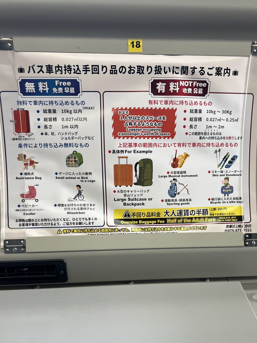 yorubus2's tweet photo. 京都バスさん秋シーズン前に

張り替えはった🧳 https://t.co/fMHGUNyCmI