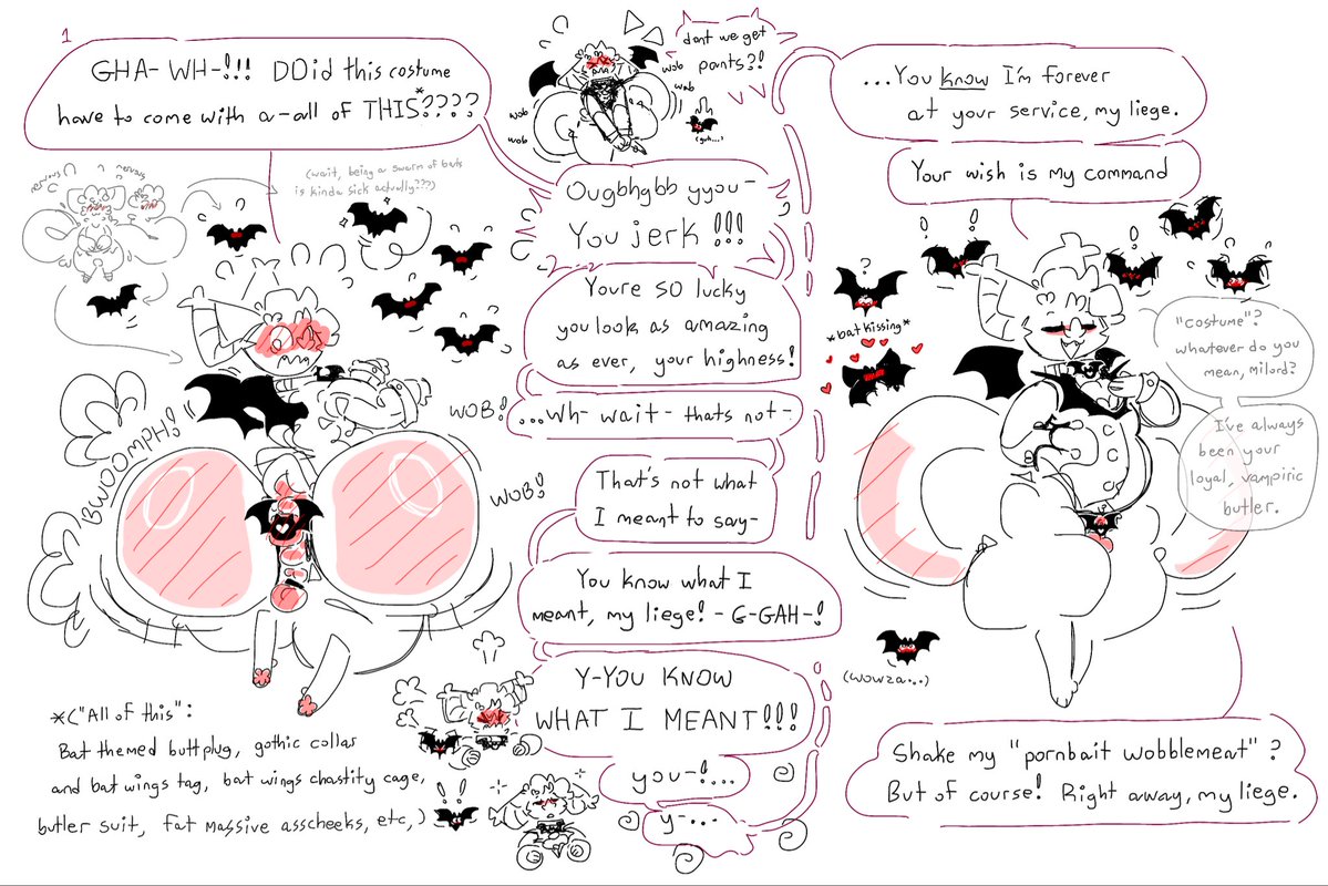 MemberOfDragon's tweet photo. Locktober halloween costume(s): vampire!

(LOTS OF TEXT AND LOTS OF ASS)

[bat tf, hypno, and hyper butt!] https://t.co/zjJLKB7XwT