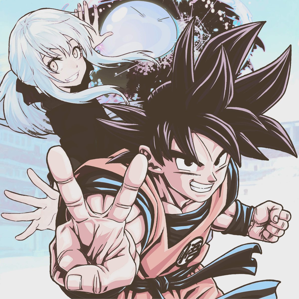 rebornasaslime's tweet photo. ⠀the⠀saiyan⠀and⠀the⠀slime. https://t.co/7wUHs7p4Gv